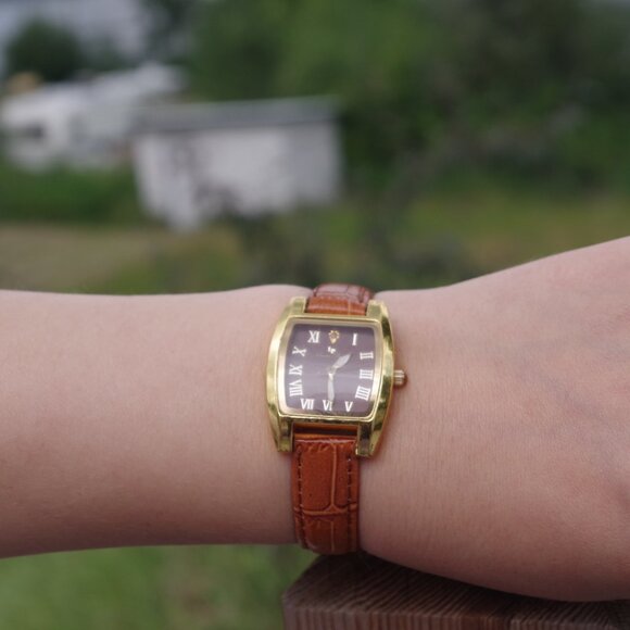 Brown Genuine Leather Ladies Watch By Lucien Piccard - Picture 6 of 6